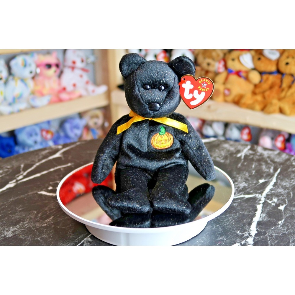 TY Beanie Baby - Haunt the Halloween Bear | MWMT | Vintage | Rare